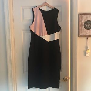 WHBM Colorblock Ponte Sheath Dress Size 12